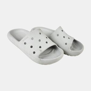 Kids Gray Crocs Slide Sandals